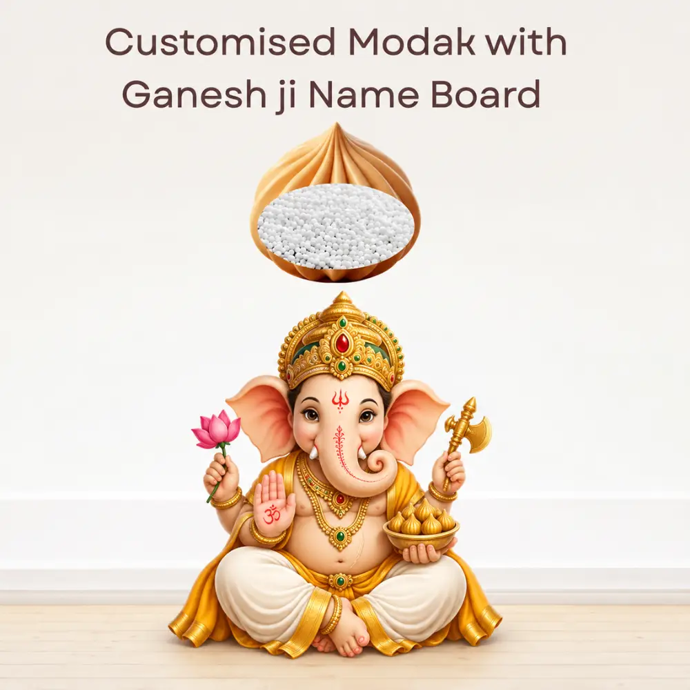 Ganesh ji & Modak Name Board