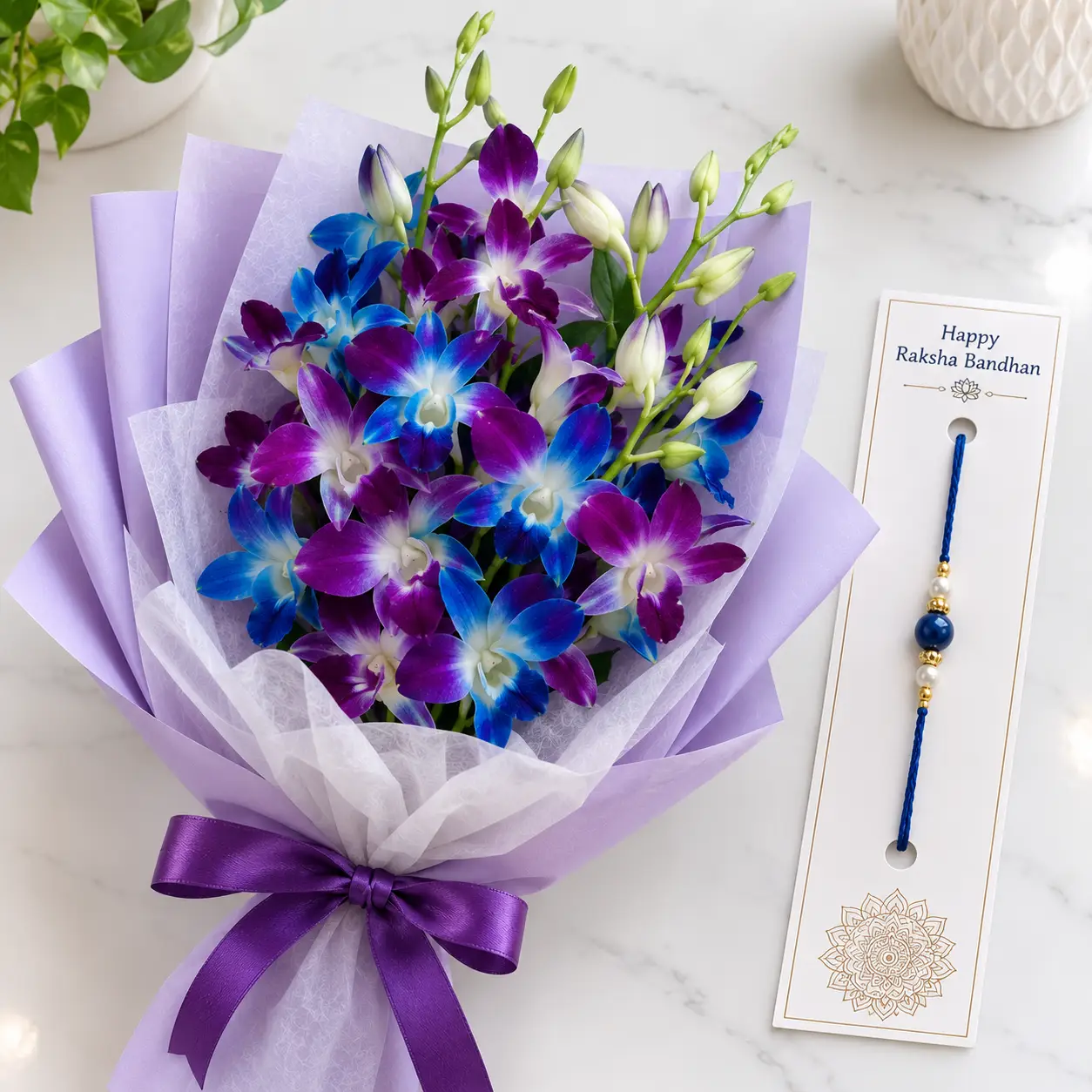 Mix Orchid Bouquet for Raksha Bandhan