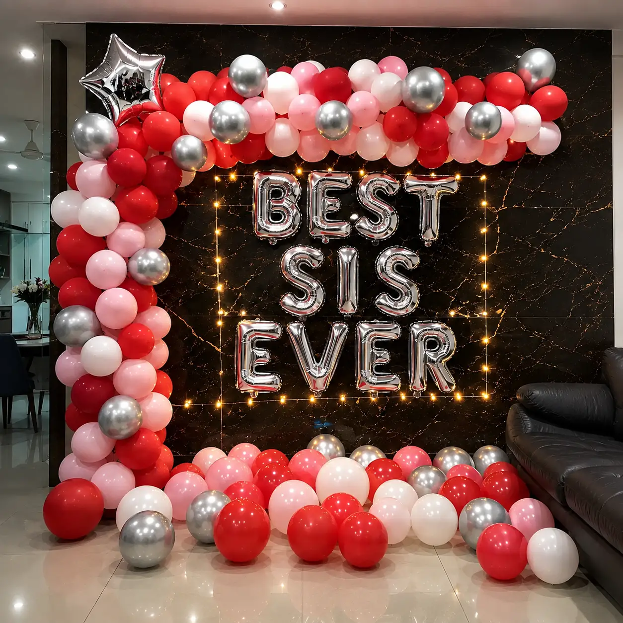 Raksha Bandhan Balloon Wall Decoration