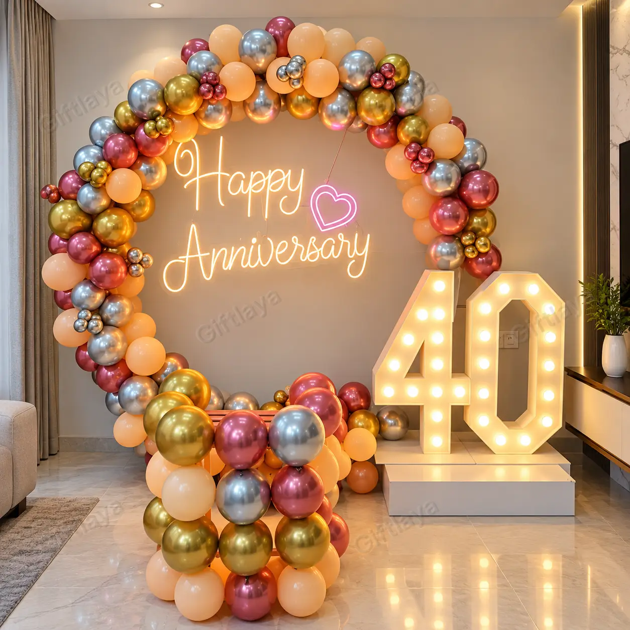 40th Marriage Anniversary Decor
