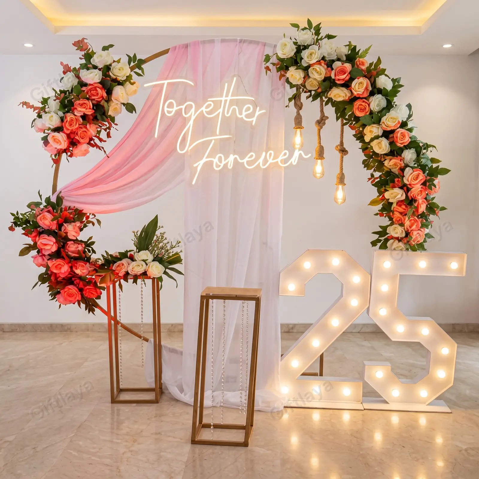 Anniversary Flower Backdrop
