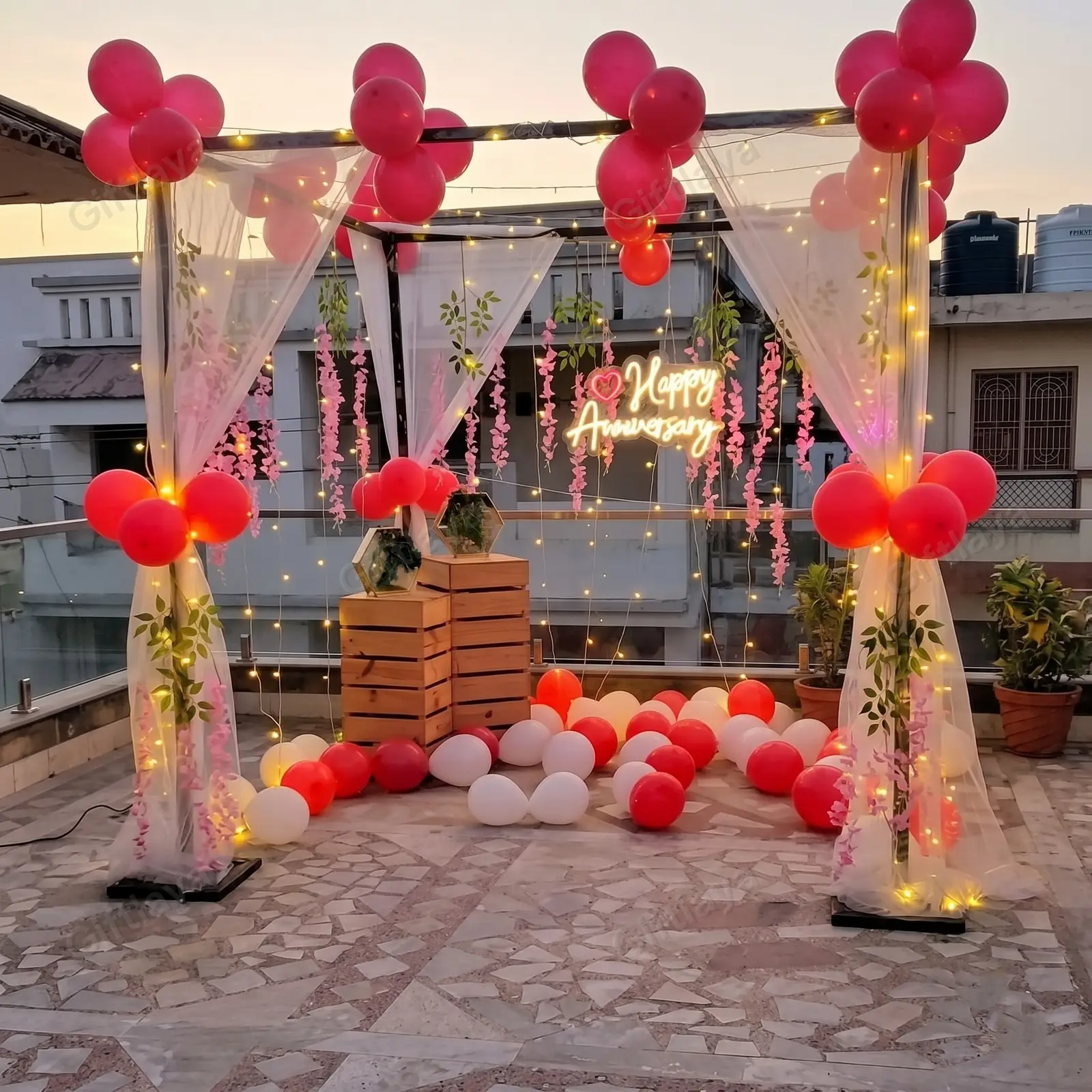 Anniversary Light Setup