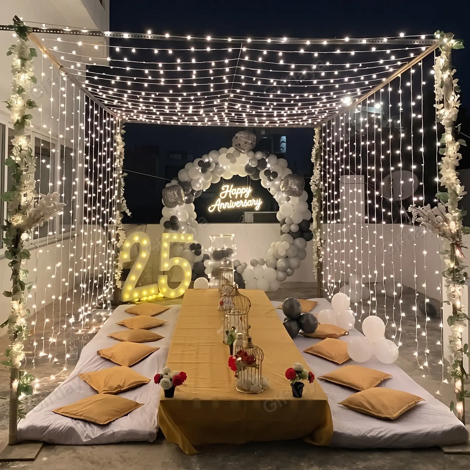 Boho Theme Anniversary Decoration