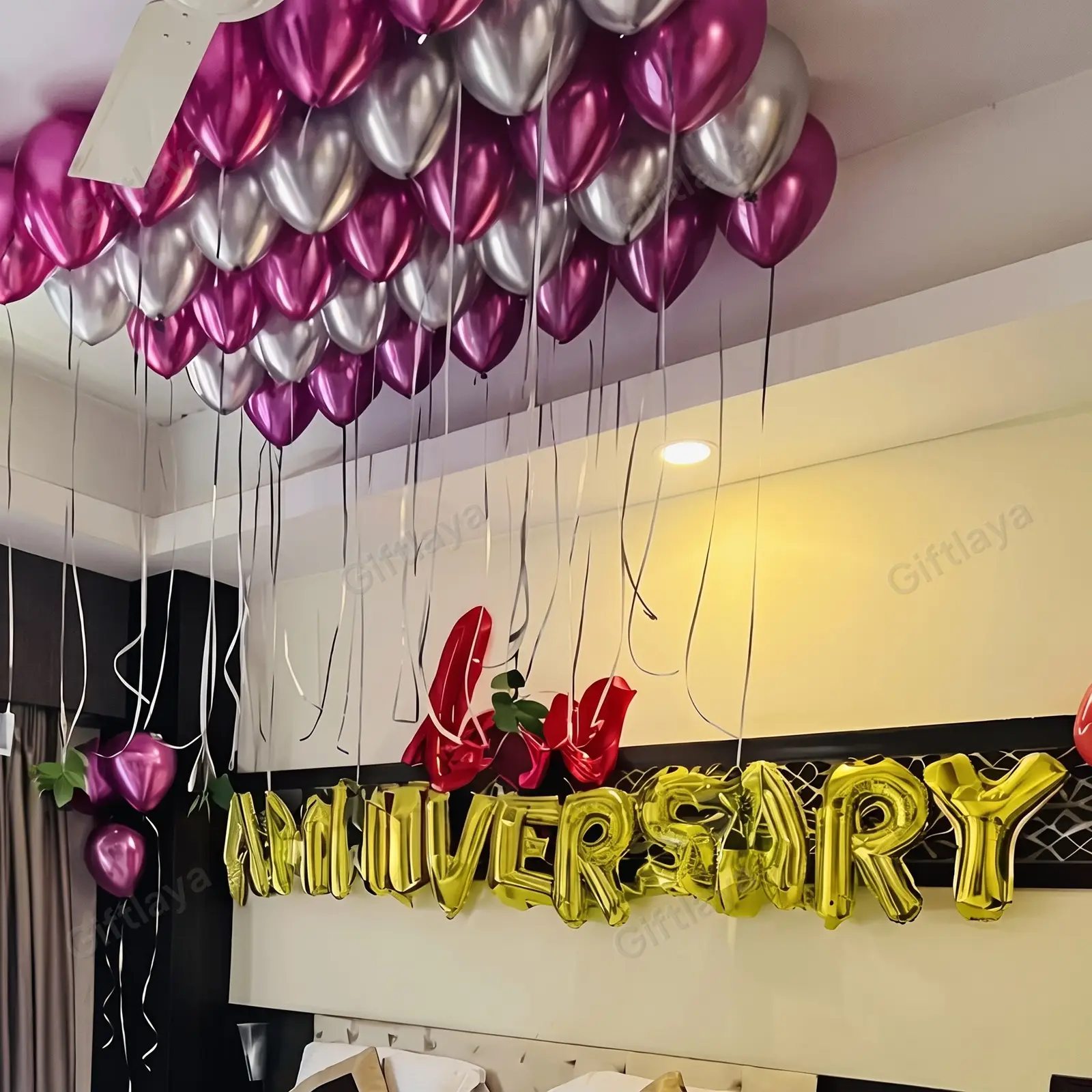 Chrome Balloon Room Decoration — photo 3