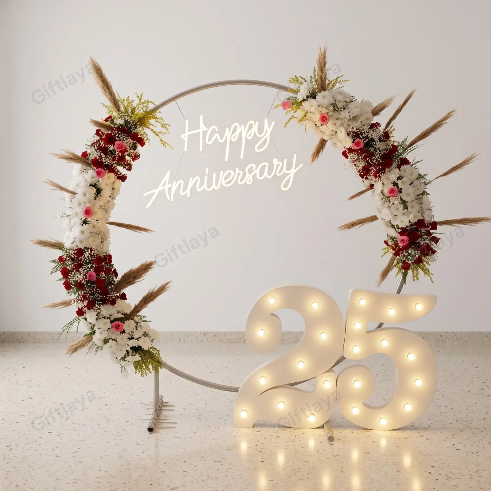 Flower Anniversary Backdrop