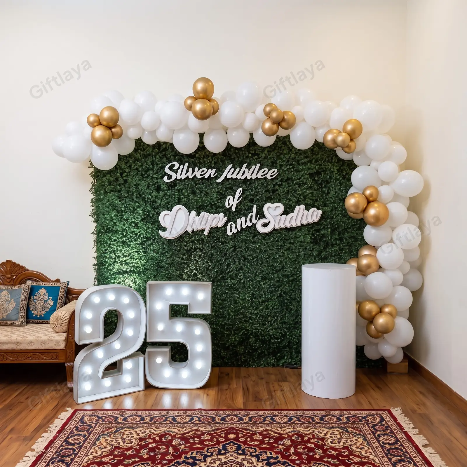 Green Backdrop Stage Decor