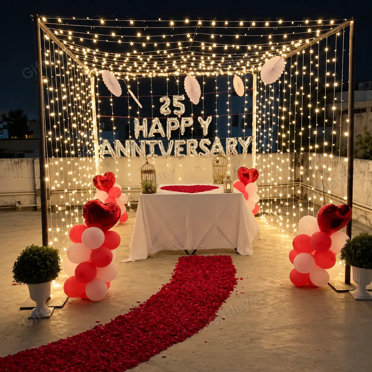 Premium Anniversary Terrace Decor