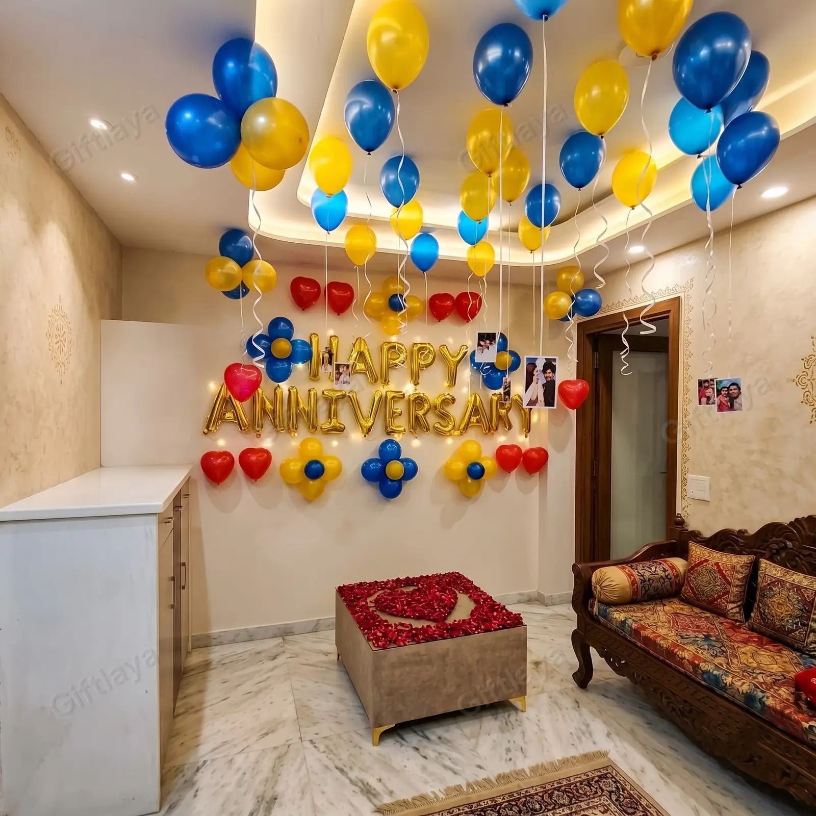 Romantic Anniversary Hall Setup