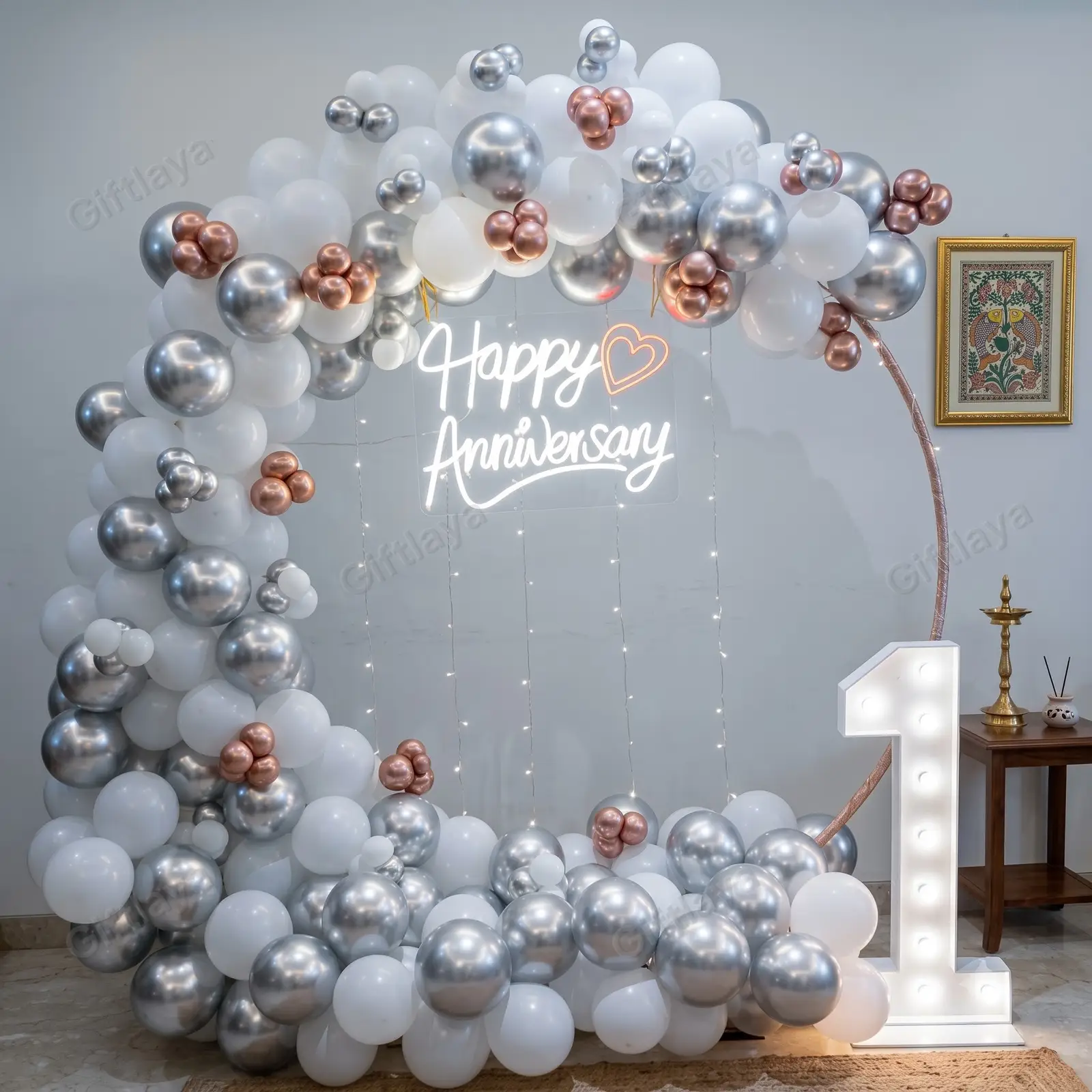 Silver White Theme Decoration