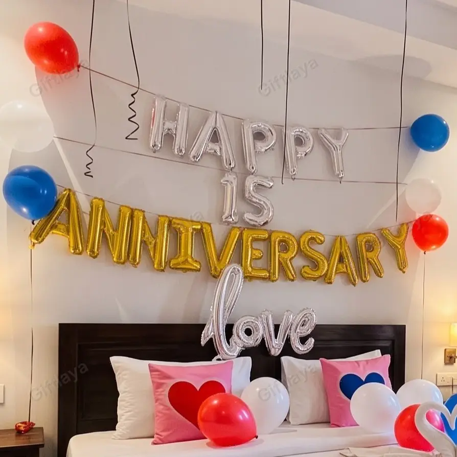 Simple Room Anniversary Decoration — photo 3