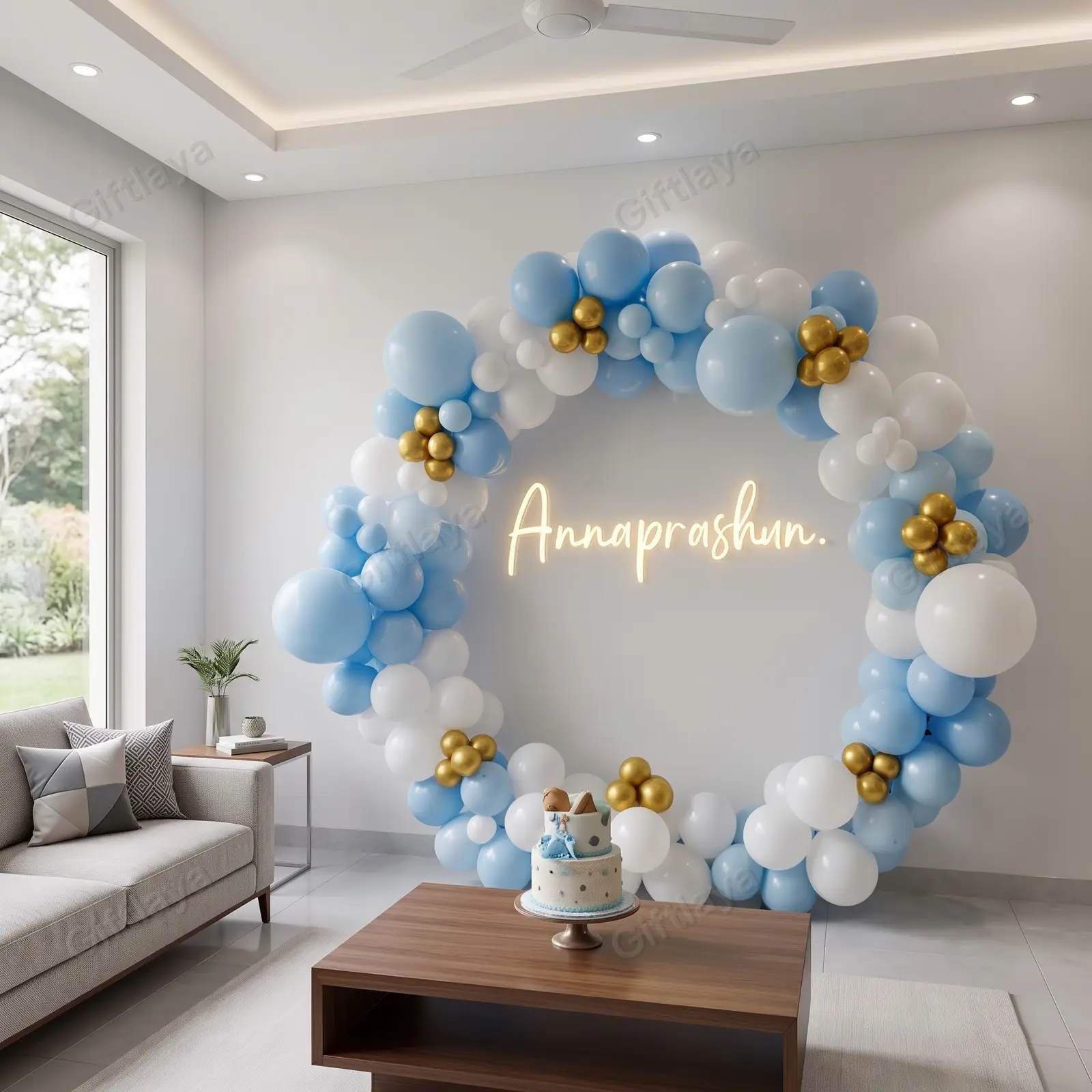 Annaprashan Neon Light Setup