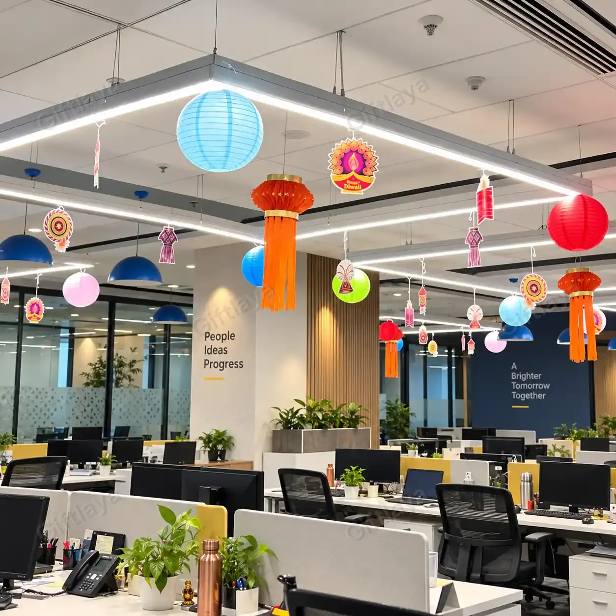 Diwali Lantern Office Decoration