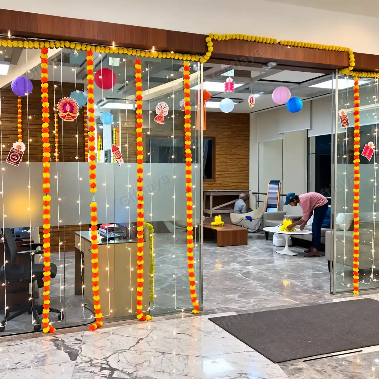 Reception and Gate Diwali Decor — photo 3