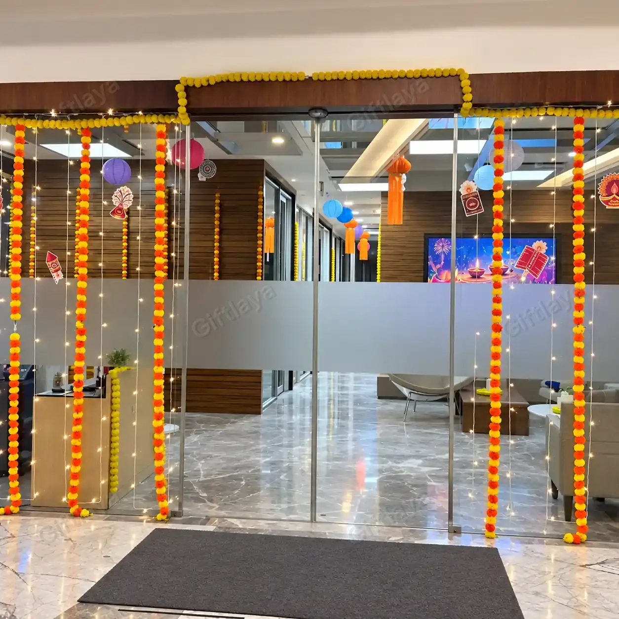 Reception and Gate Diwali Decor — photo 2