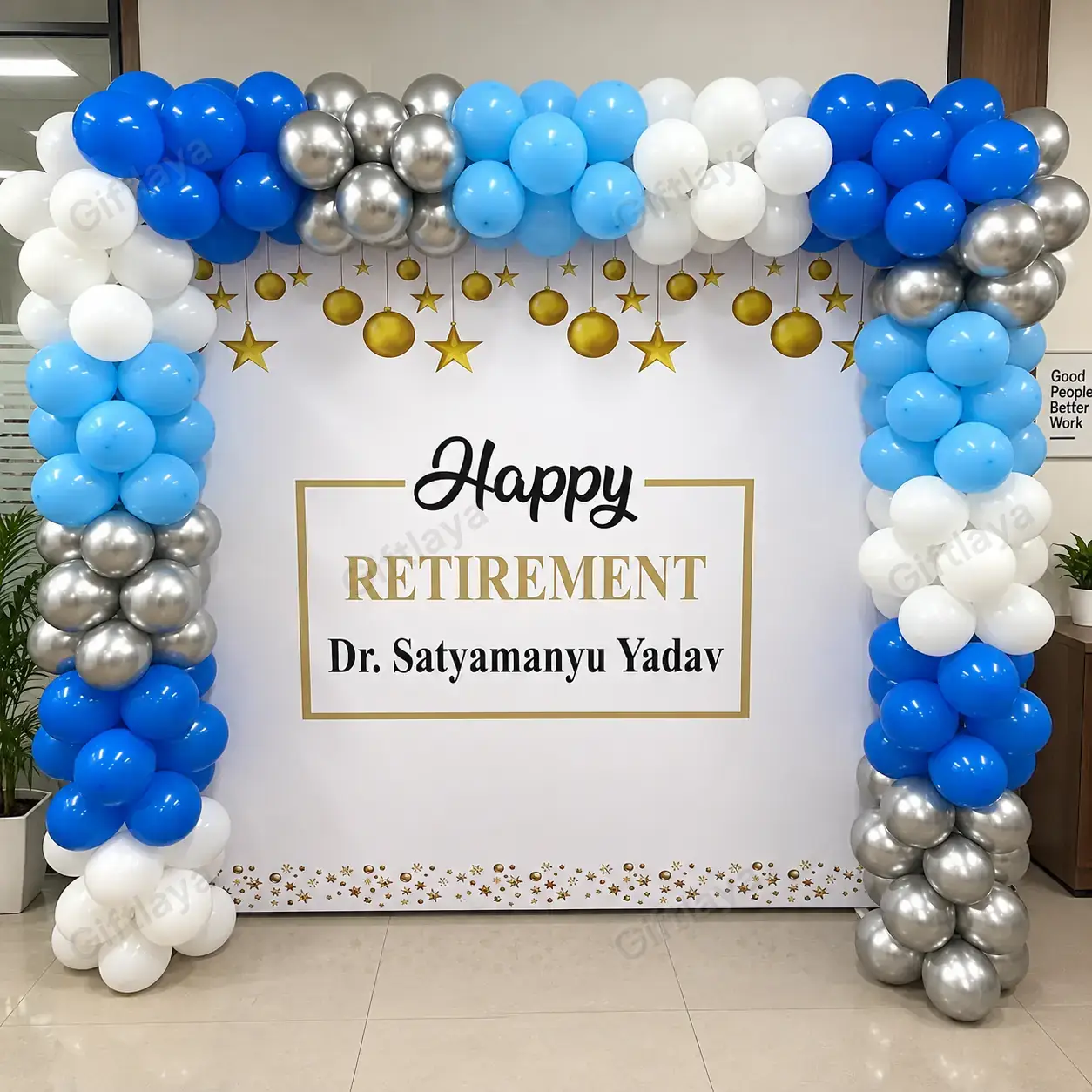 Retirement Backdrop Decoration