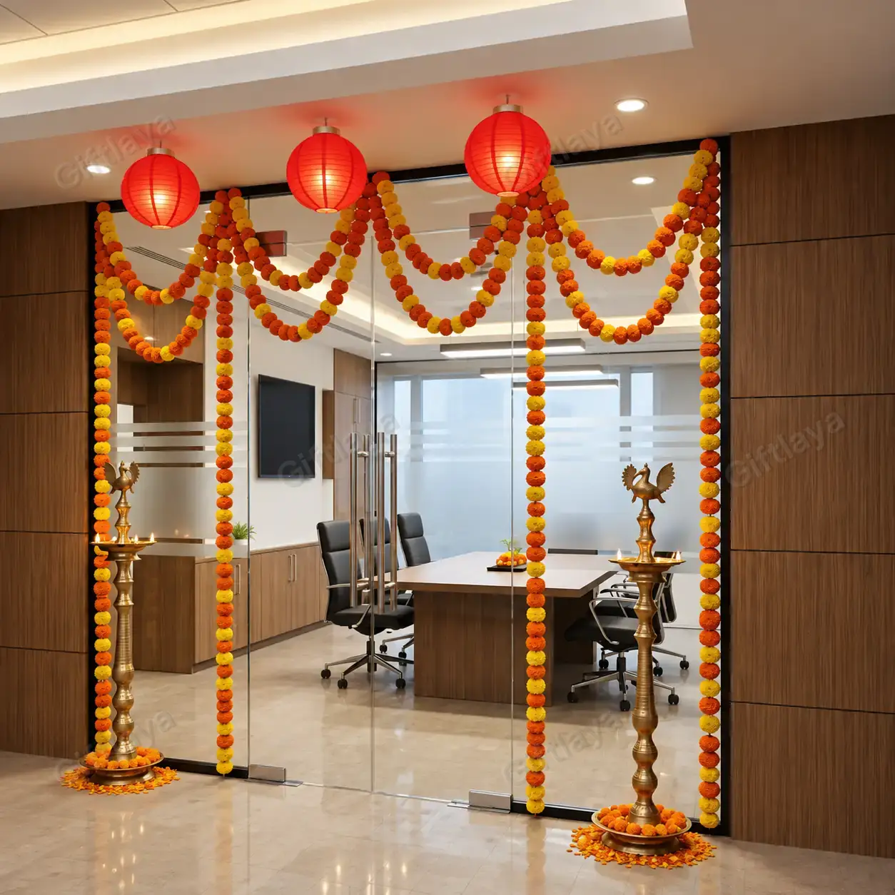 Simple Office Gate Diwali Decor — photo 2
