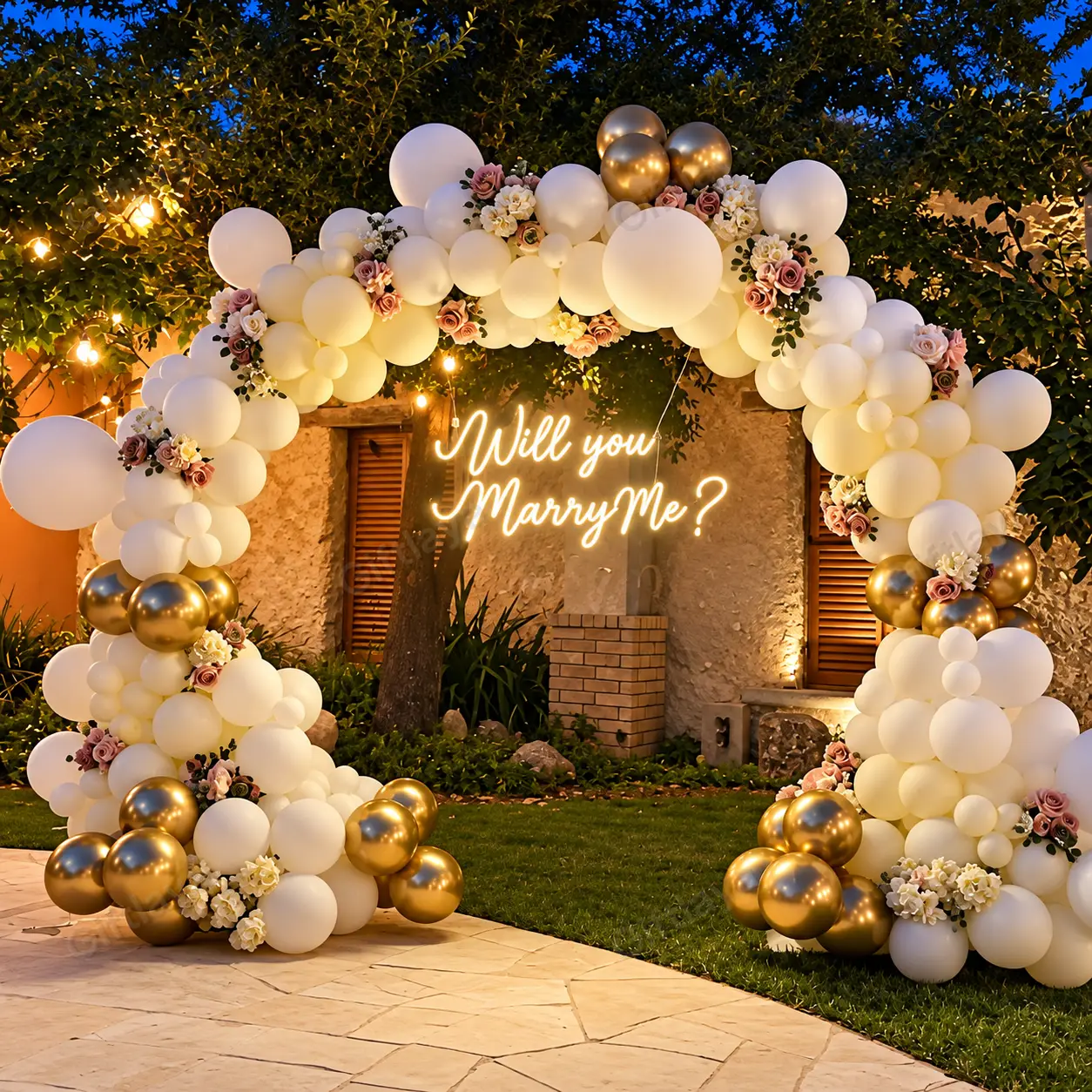 Golden White Theme Decoration — photo 2