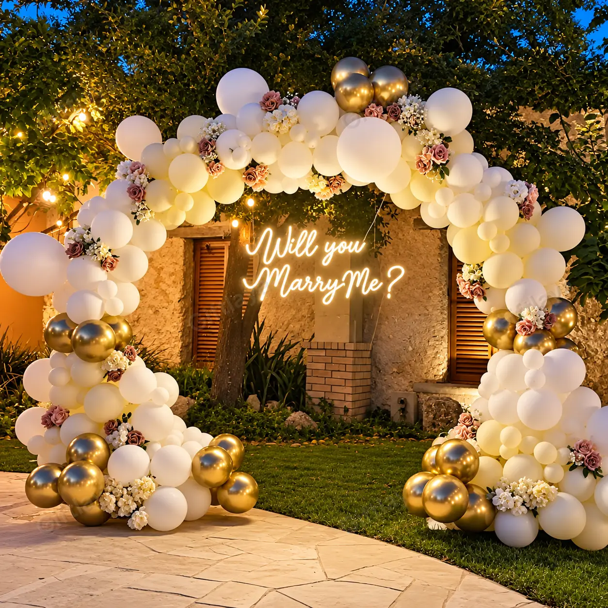 Golden White Theme Decoration