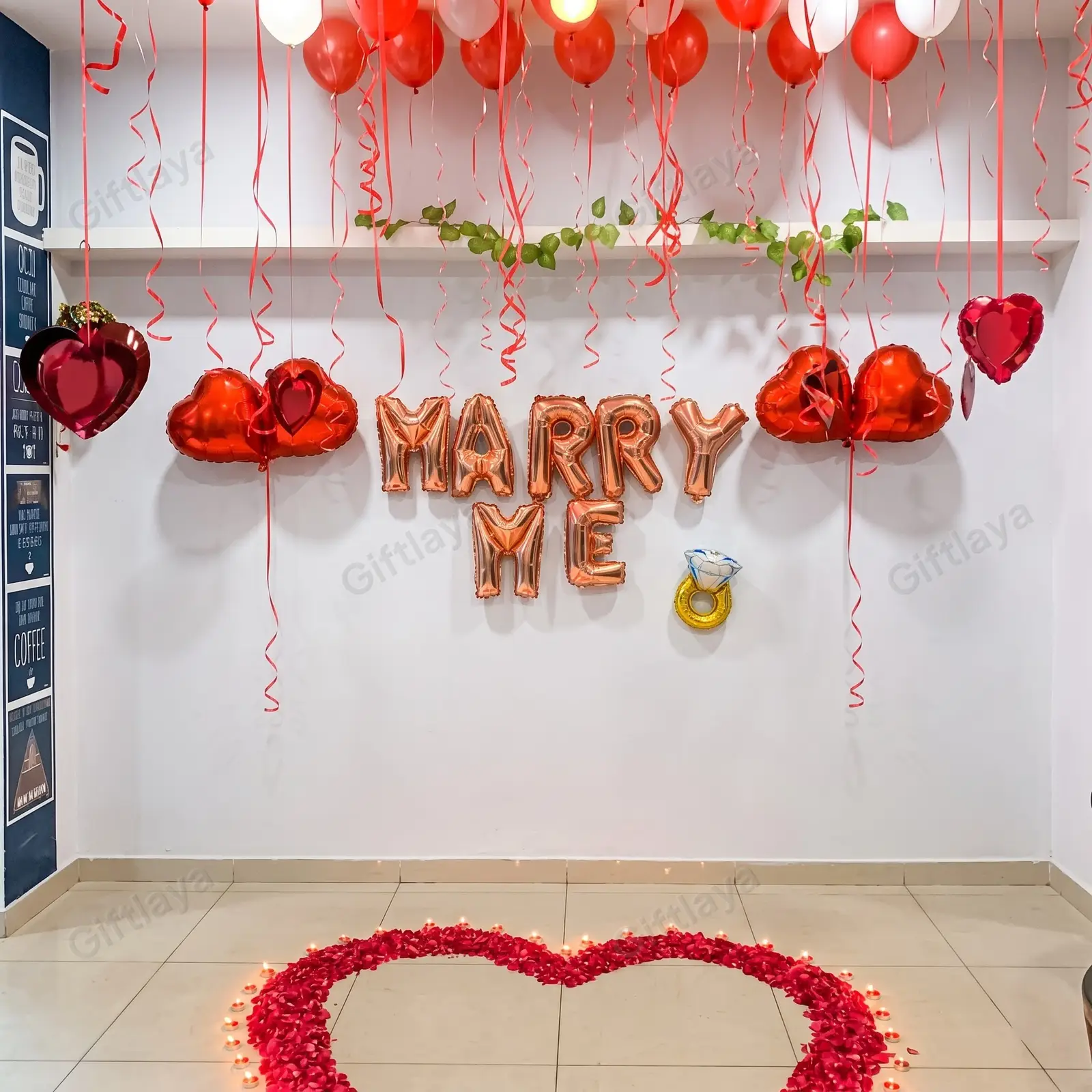 Red White Proposal Decoration