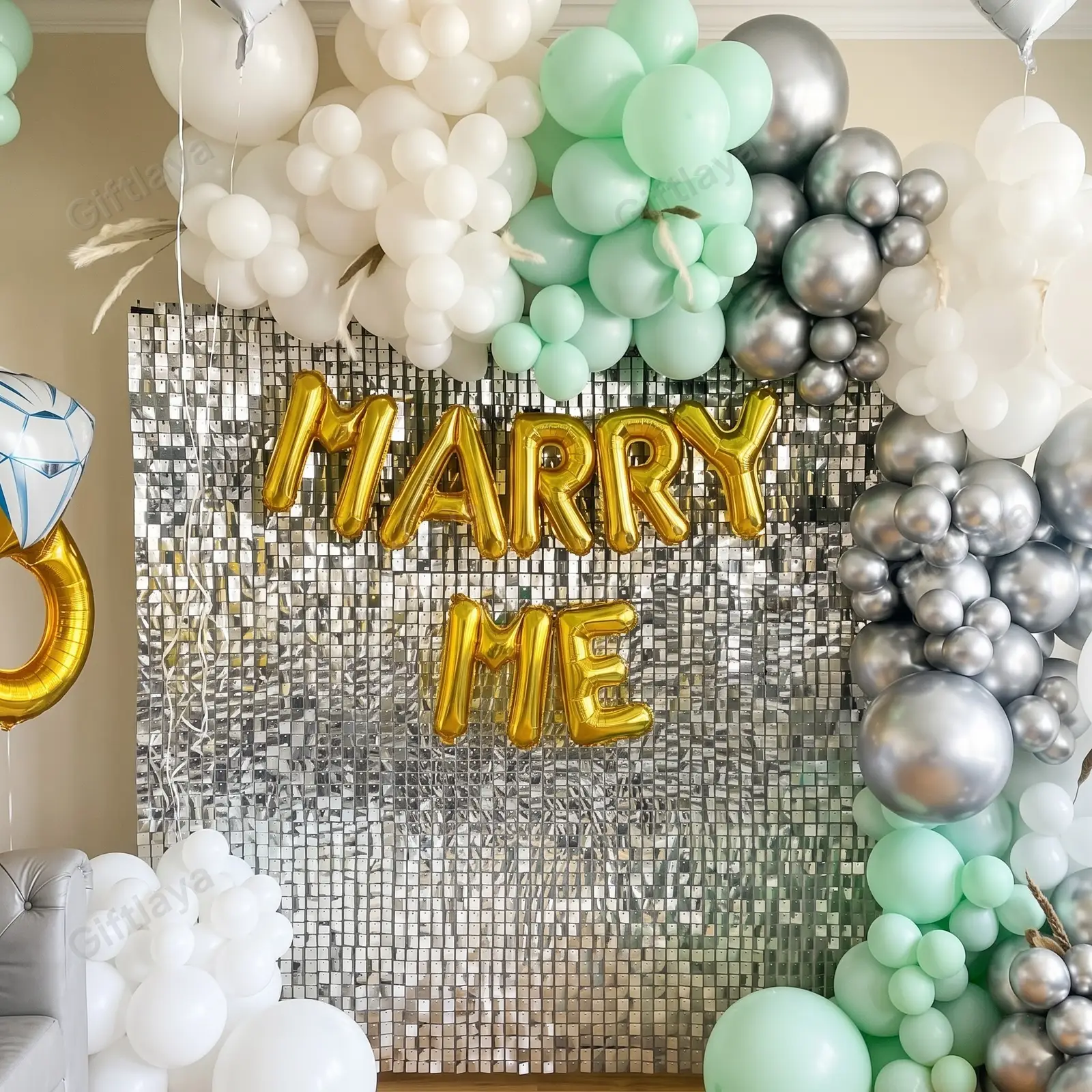 Sequins Proposal Decoration — photo 2