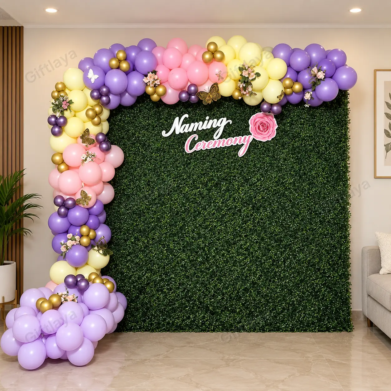 Baby Girl Naming Backdrop