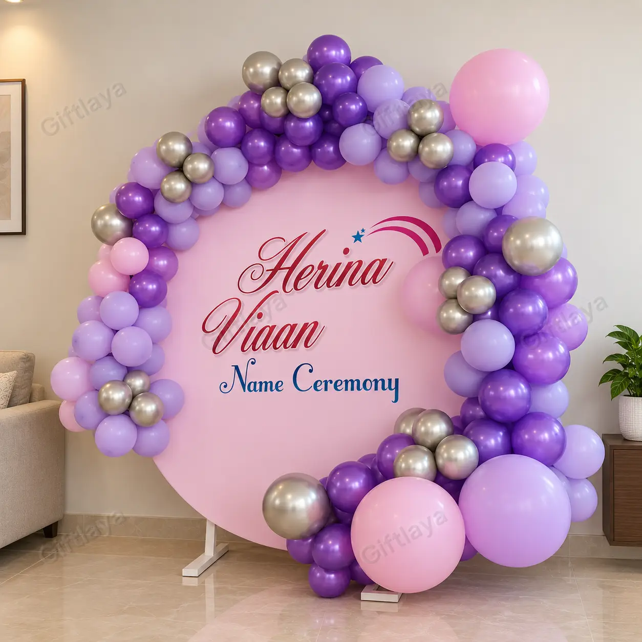 Name Ceremony Backdrop