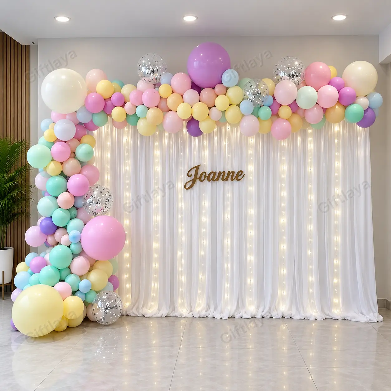 Naming Backdrop Decoration