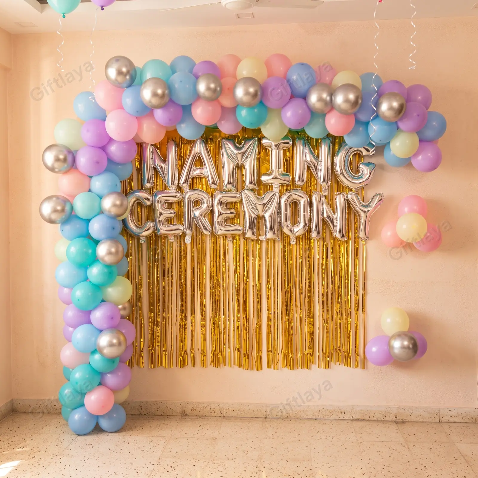 Pastel Naming Ceremony Arch