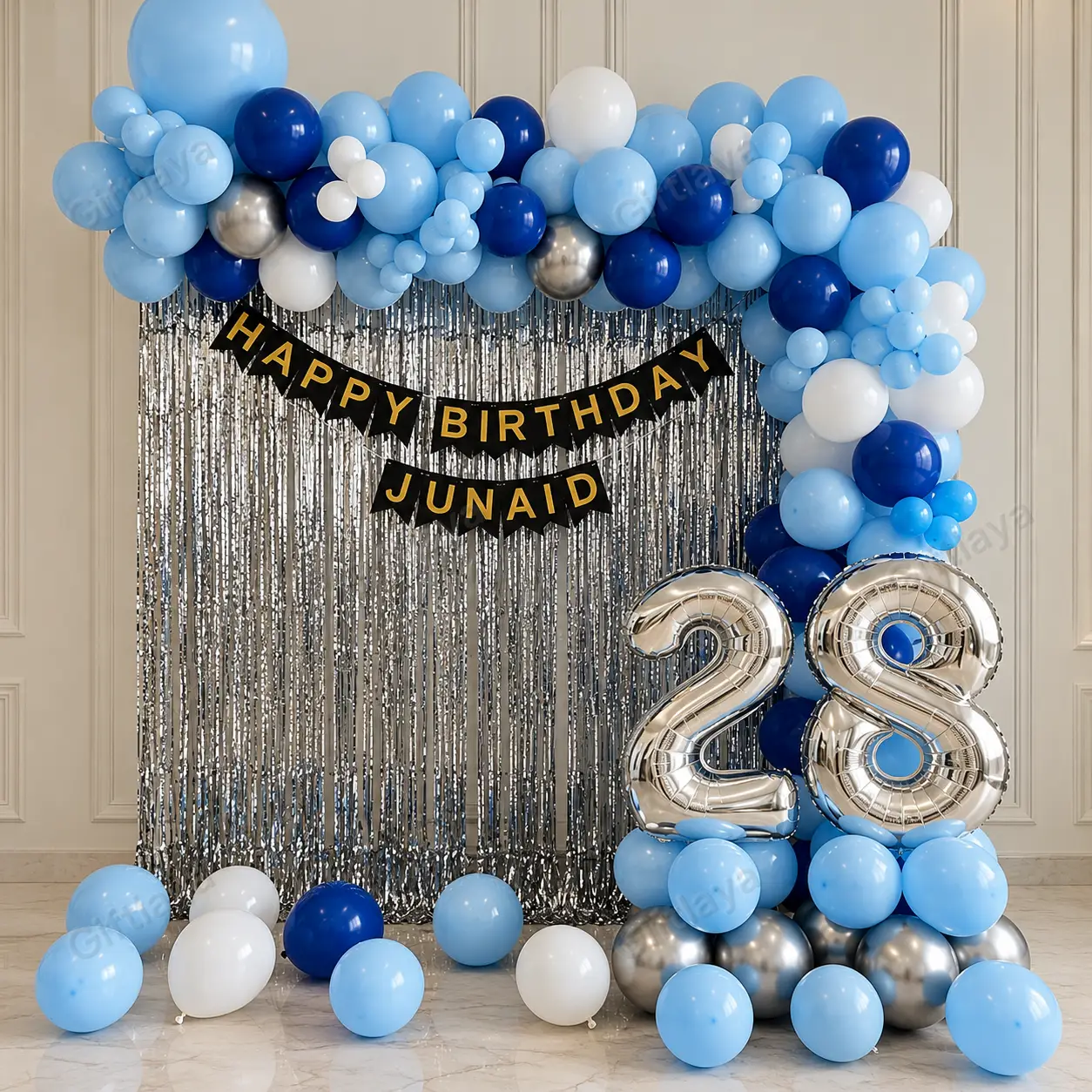 Balloon Arch Birthday Setup