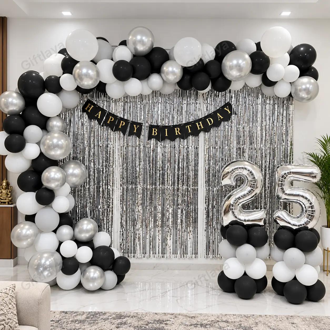 Happy Birthday Balloons Arch