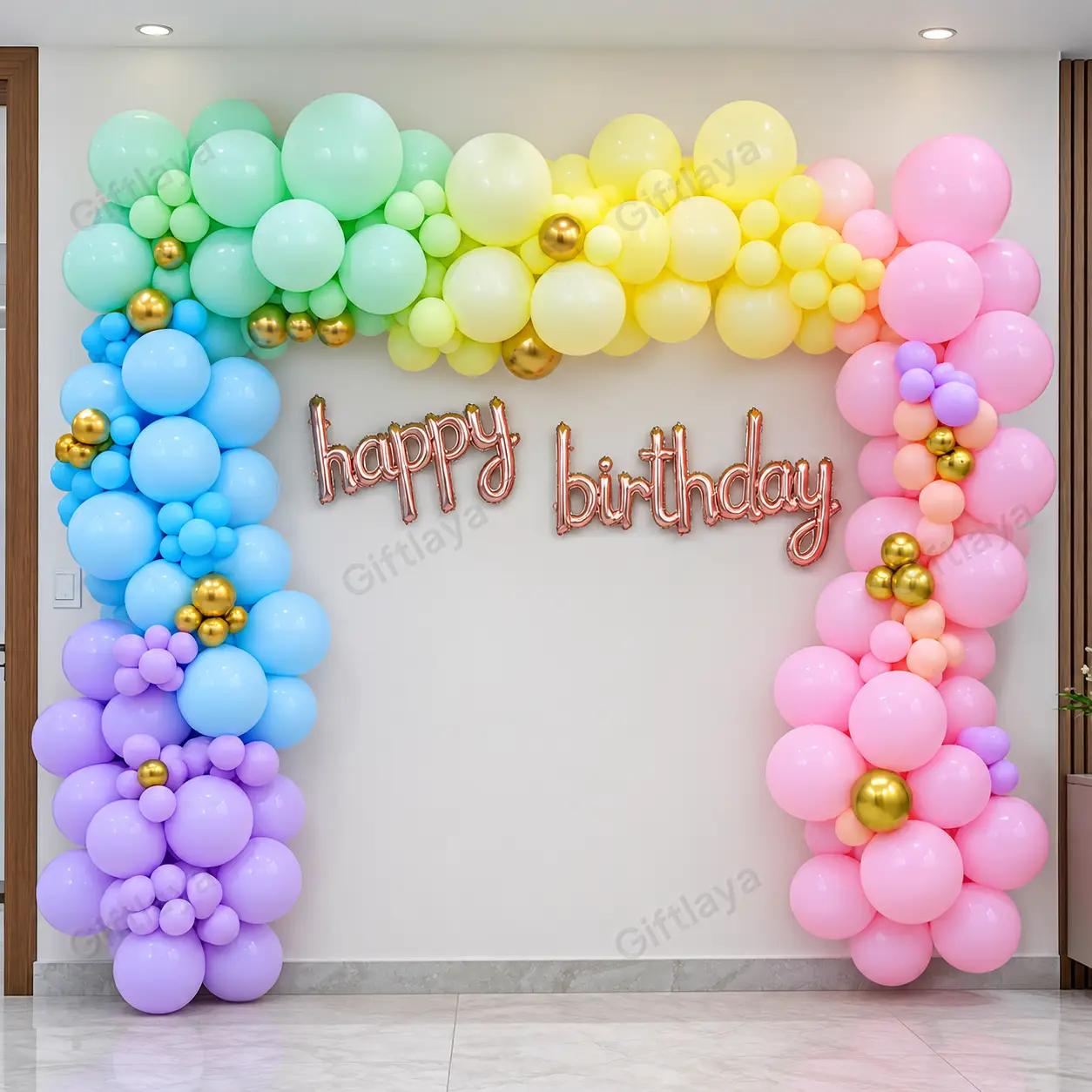 Pastel Balloon Birthday Decoration