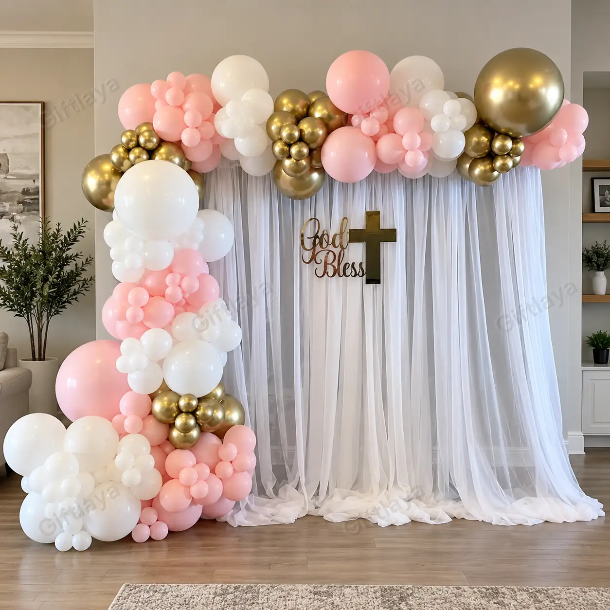 Baby Girl Christening Setup