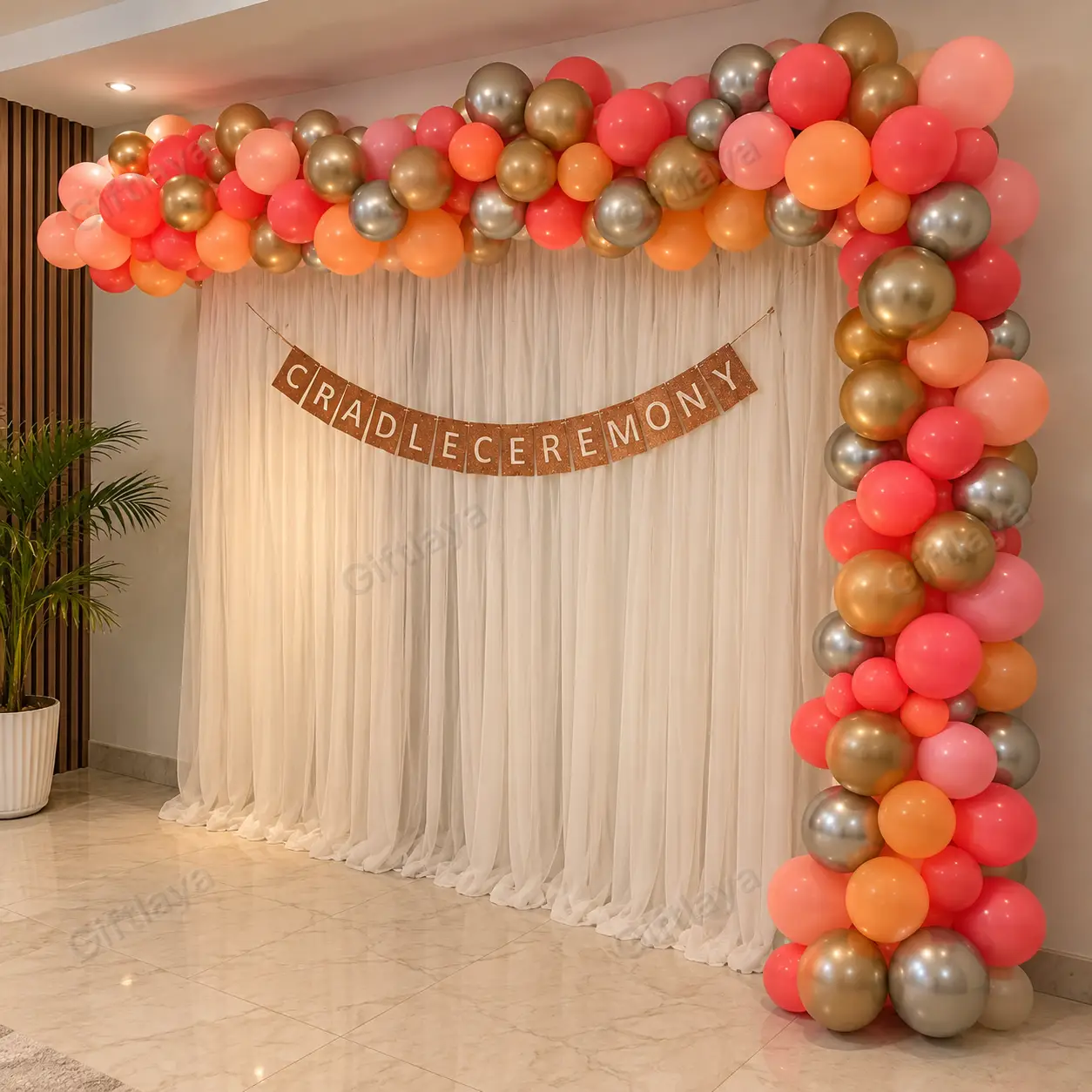 Elegant Cradle Ceremony Setup — photo 2