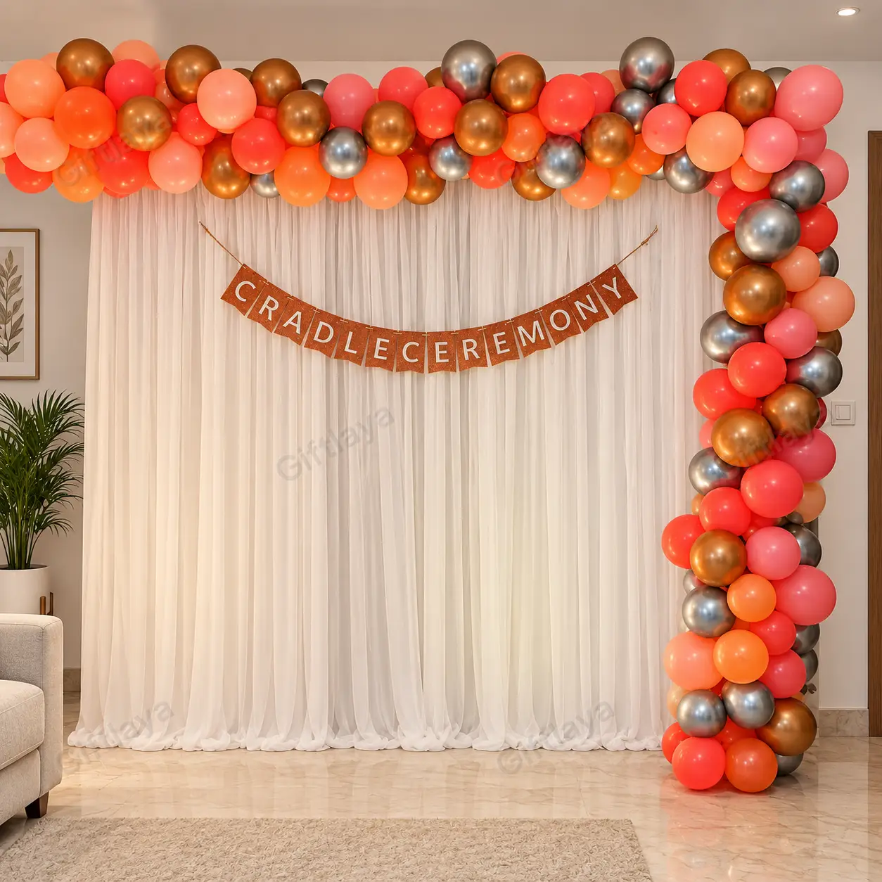 Elegant Cradle Ceremony Setup
