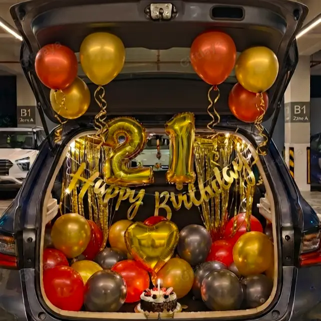 Birthday Decoration in Car