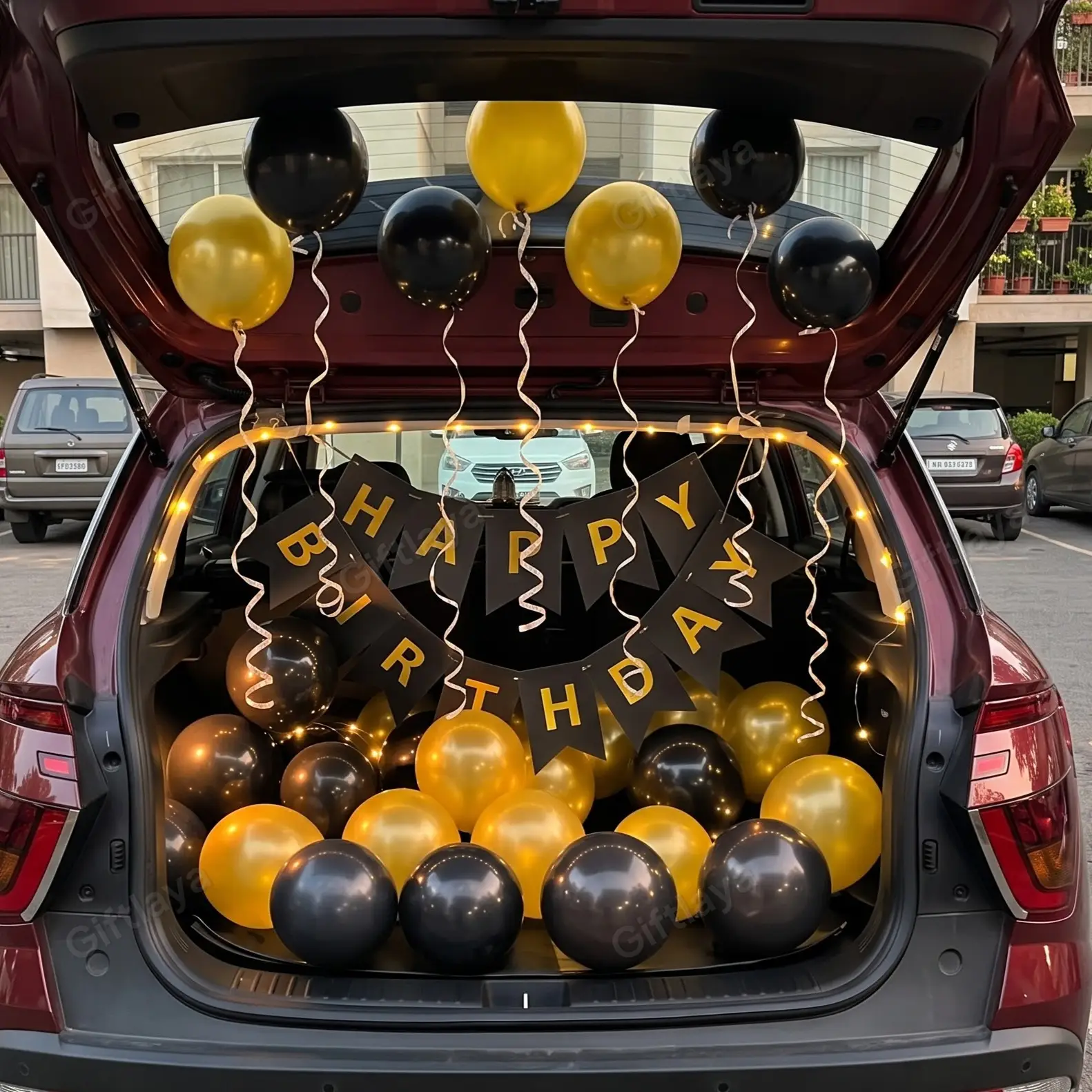 Black Golden Car Decor