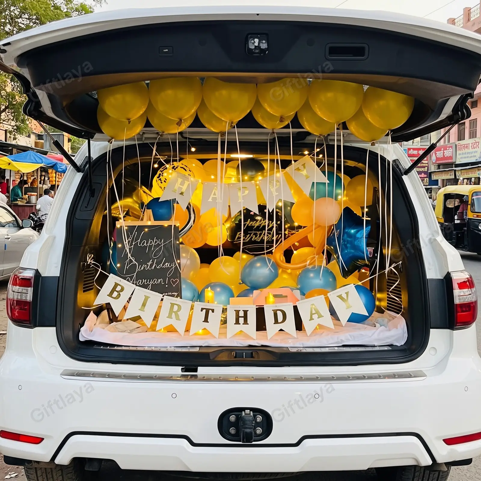 Golden Car Decor