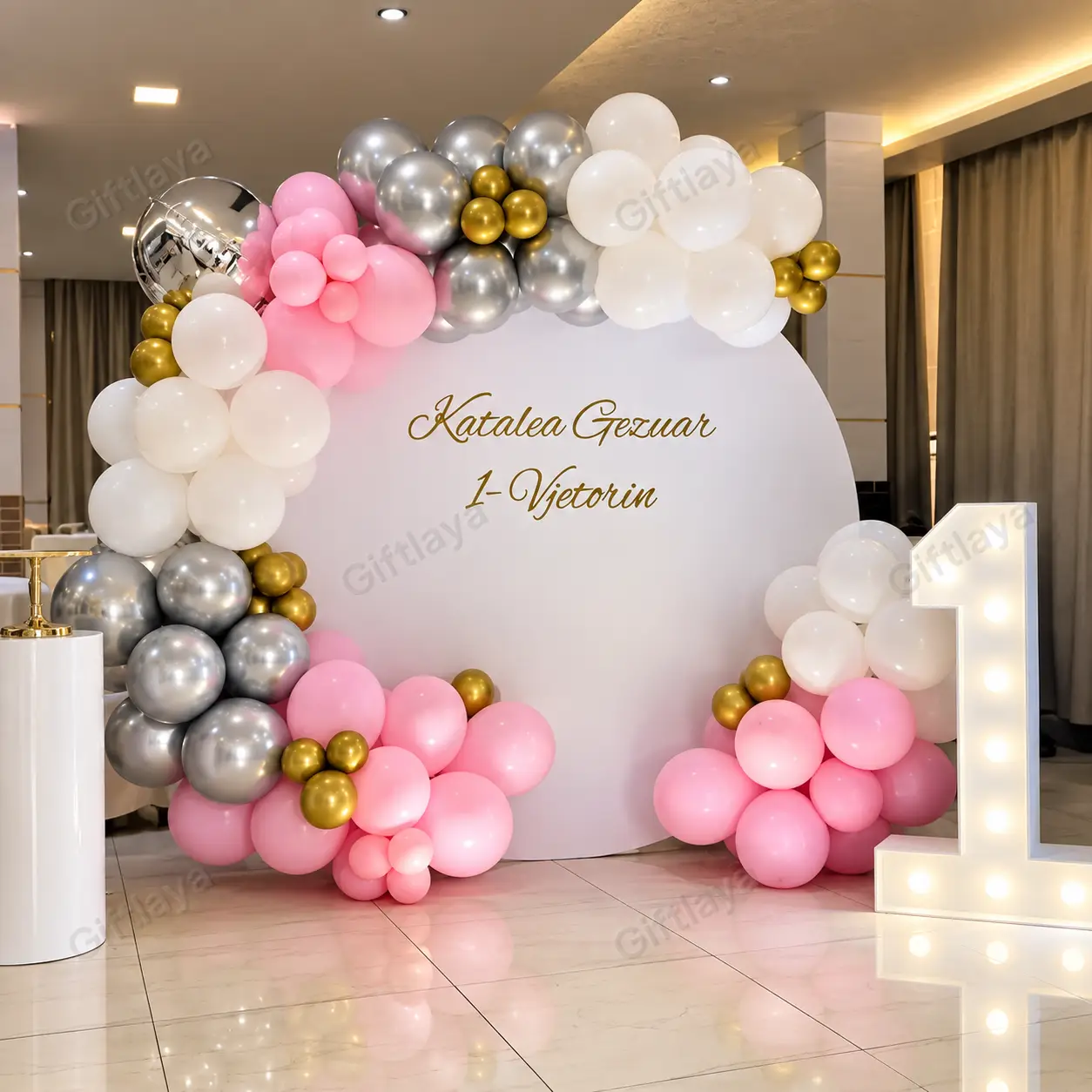 1st Birthday Balloon Decoration