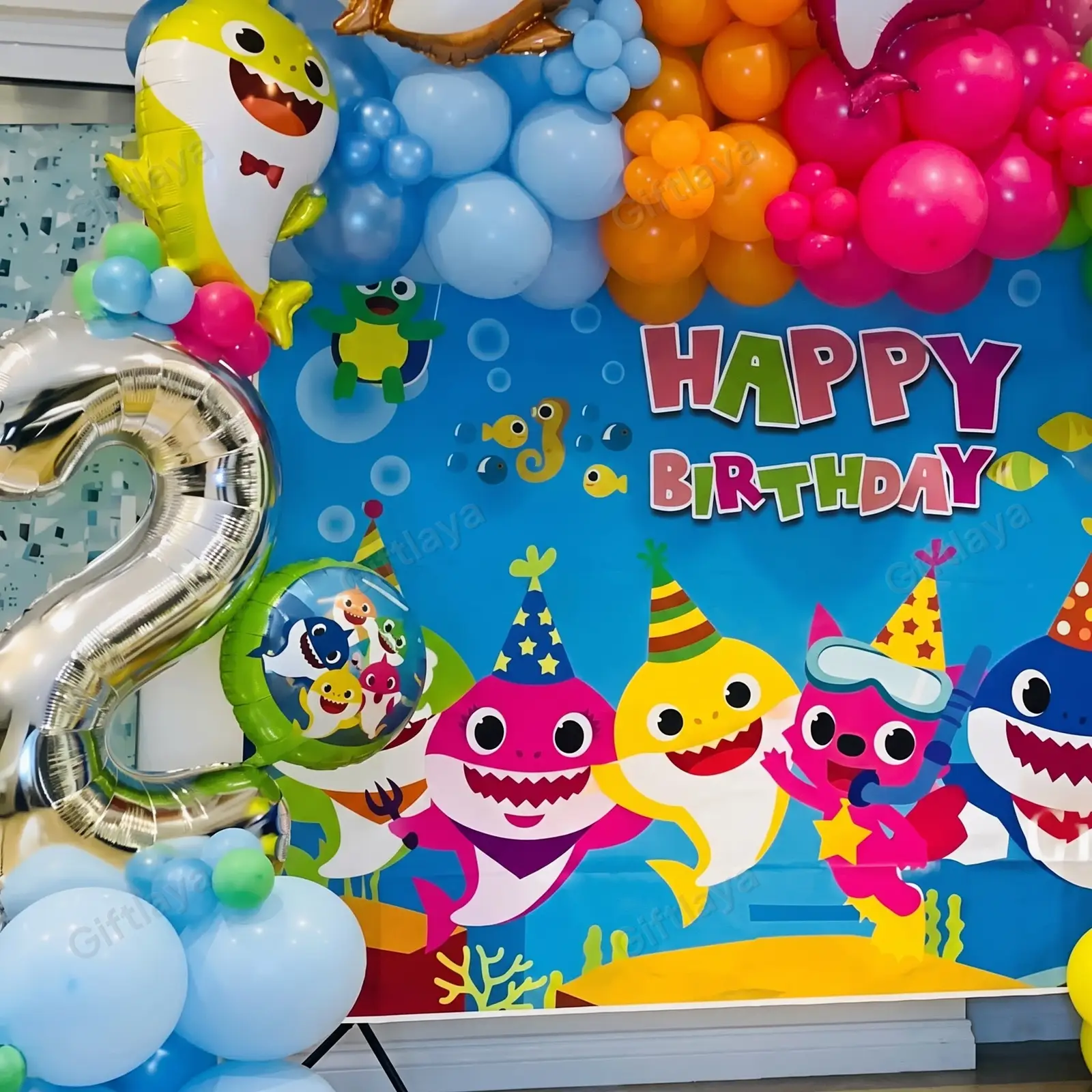 Baby Shark Theme Birthday Decoration — photo 2