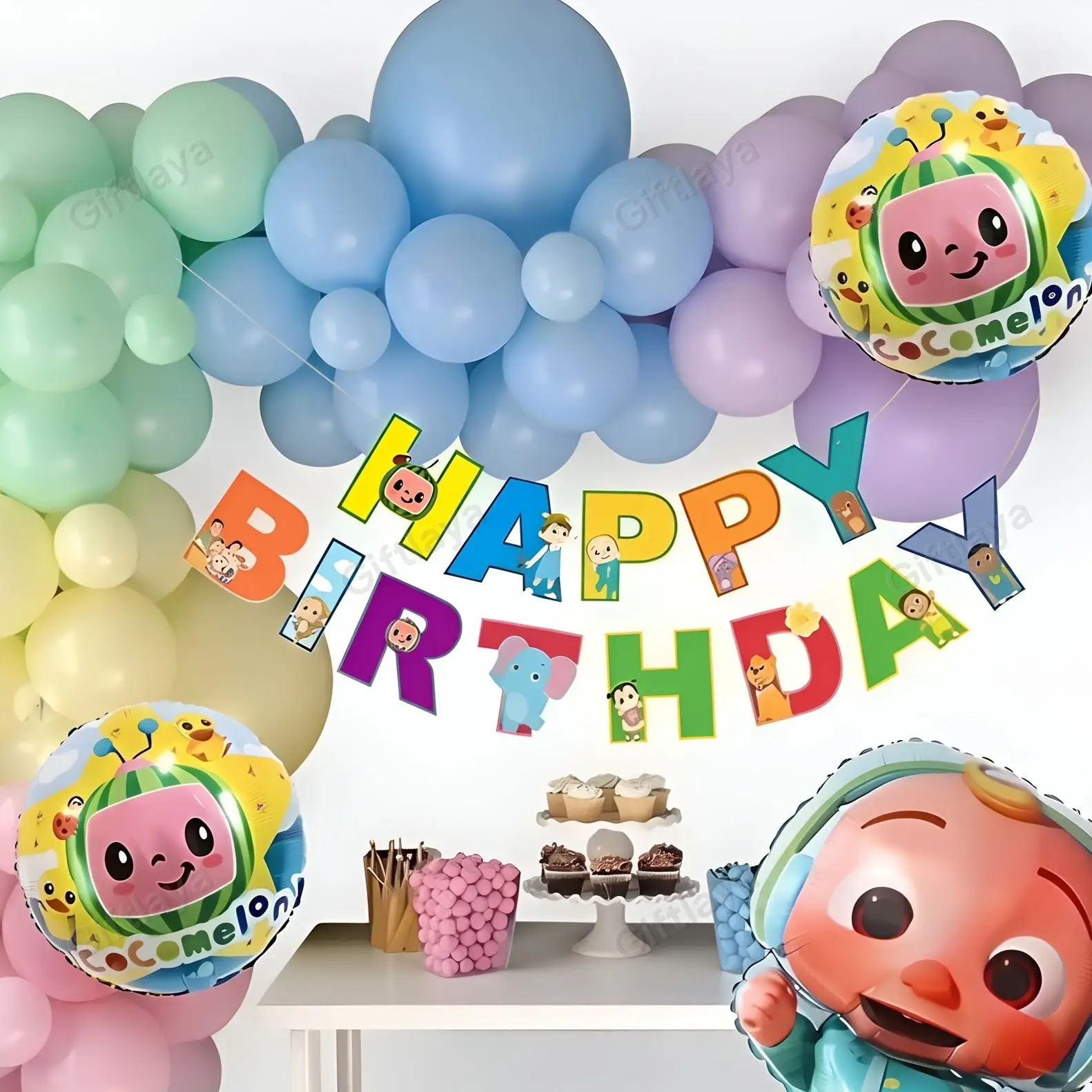Cocomelon Theme Balloon Decoration — photo 2