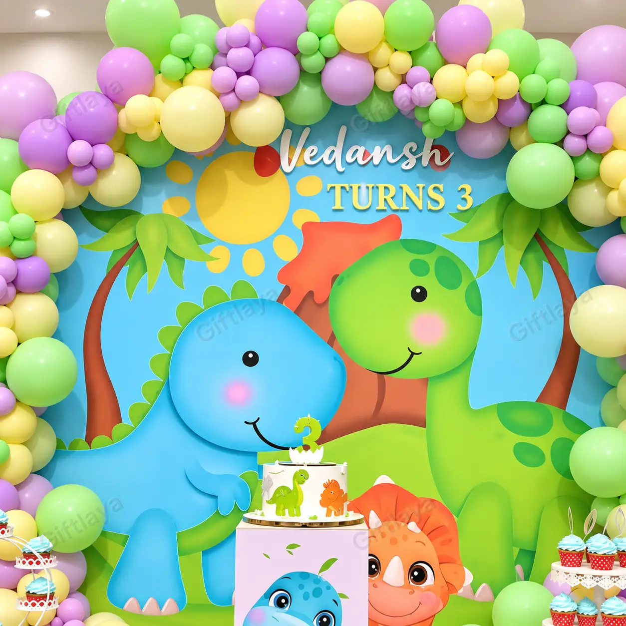 Dinosaur Theme Birthday Decoration — photo 3