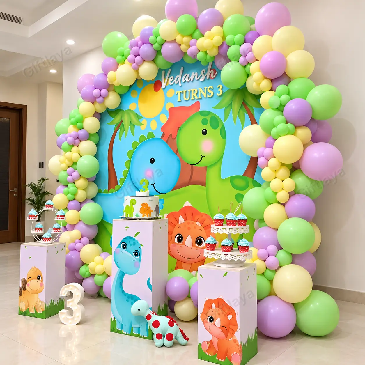 Dinosaur Theme Birthday Decoration — photo 2
