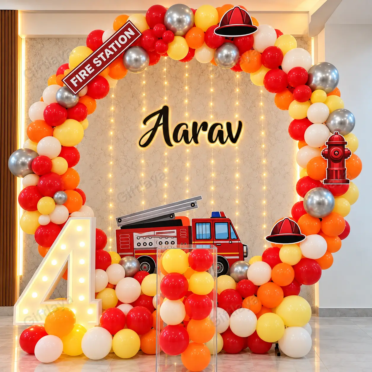 Fire Station Birthday Decoration