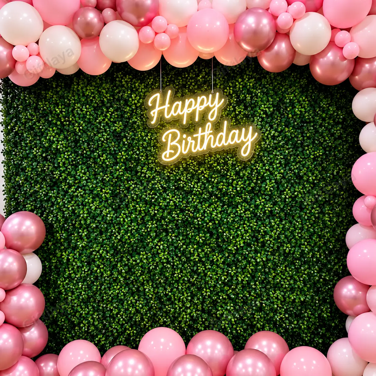Green Kids Birthday Backdrop Setup — photo 2