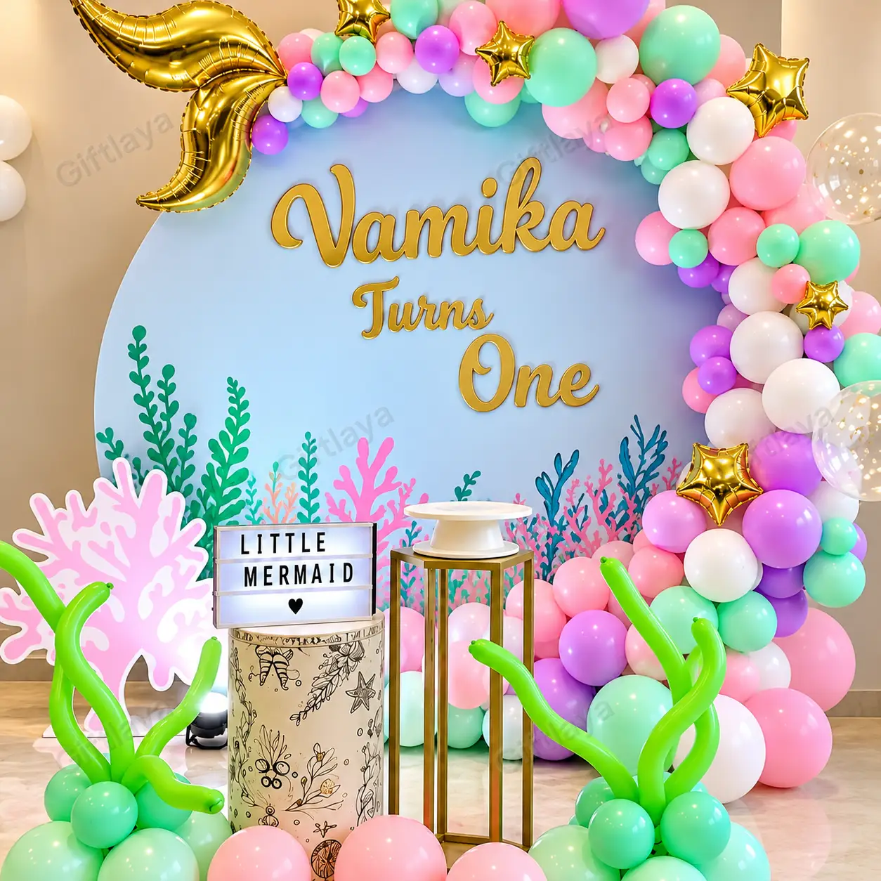 Mermaid Backdrop Birthday Decoration — photo 3