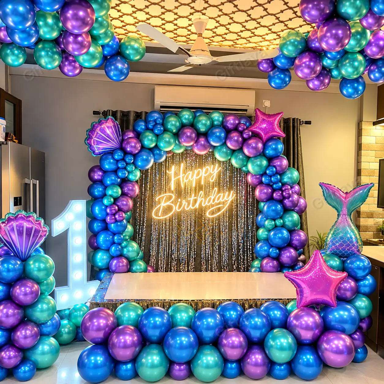 Mermaid Birthday Theme Decoration