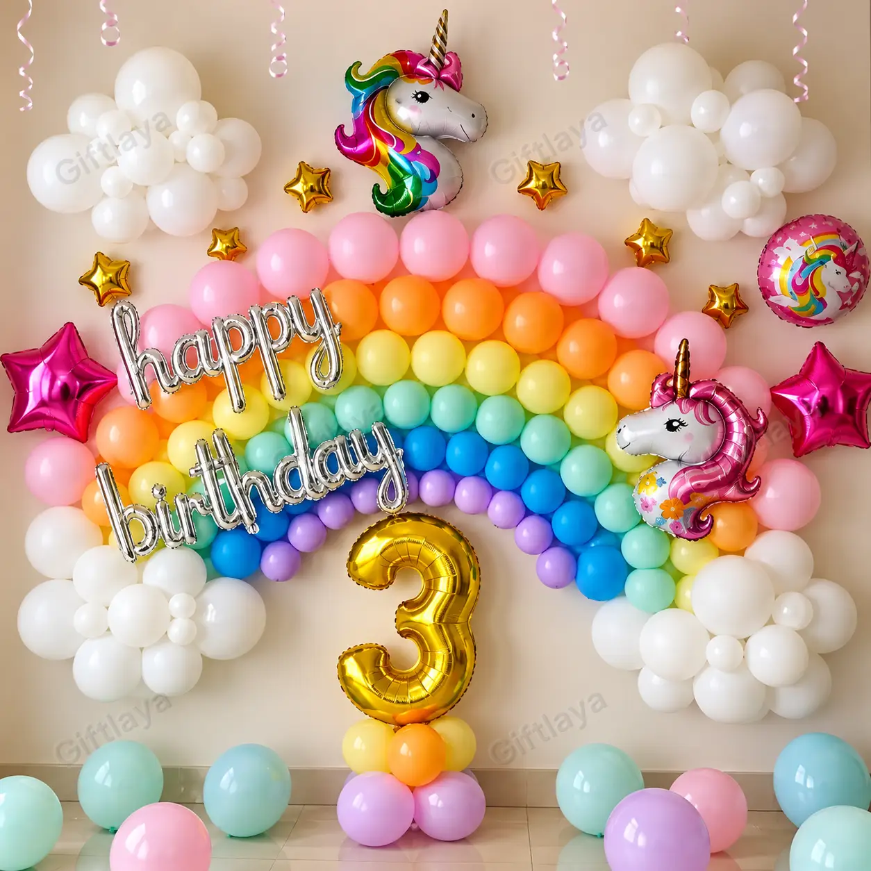 Minnie-Unicorn Theme Birthday Hall Decoration — photo 2