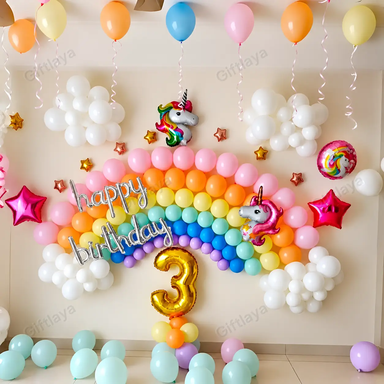 Minnie-Unicorn Theme Birthday Hall Decoration
