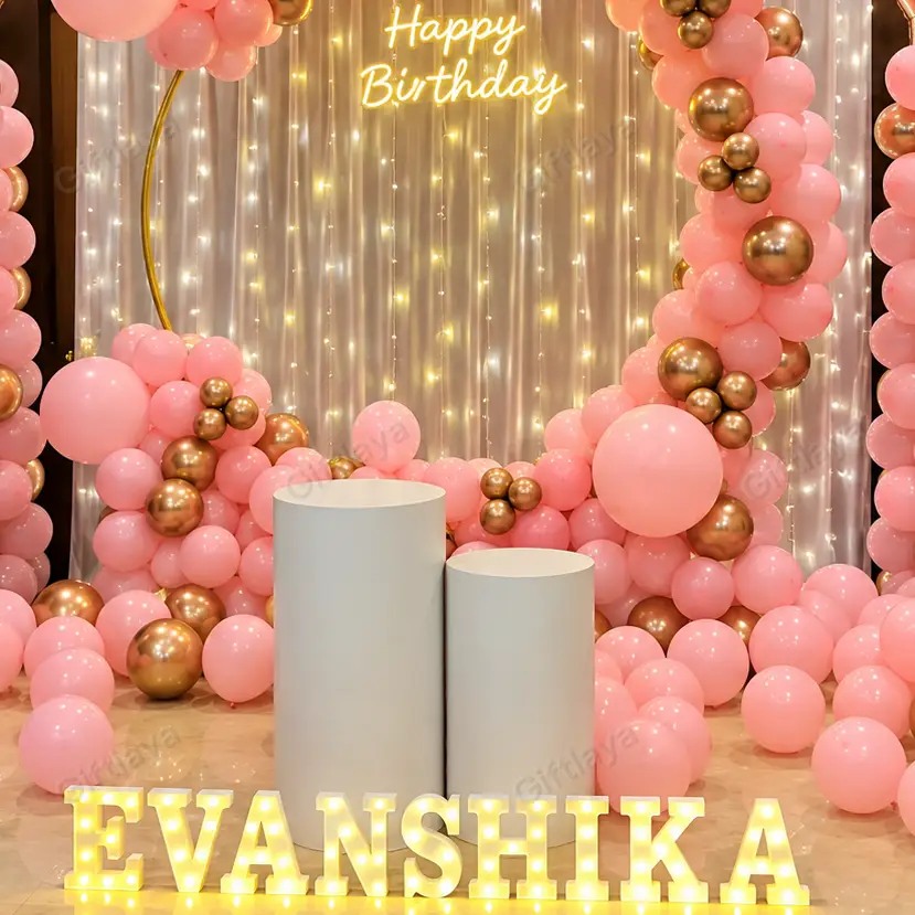 Pink Theme Birthday Decoration for Girl — photo 2