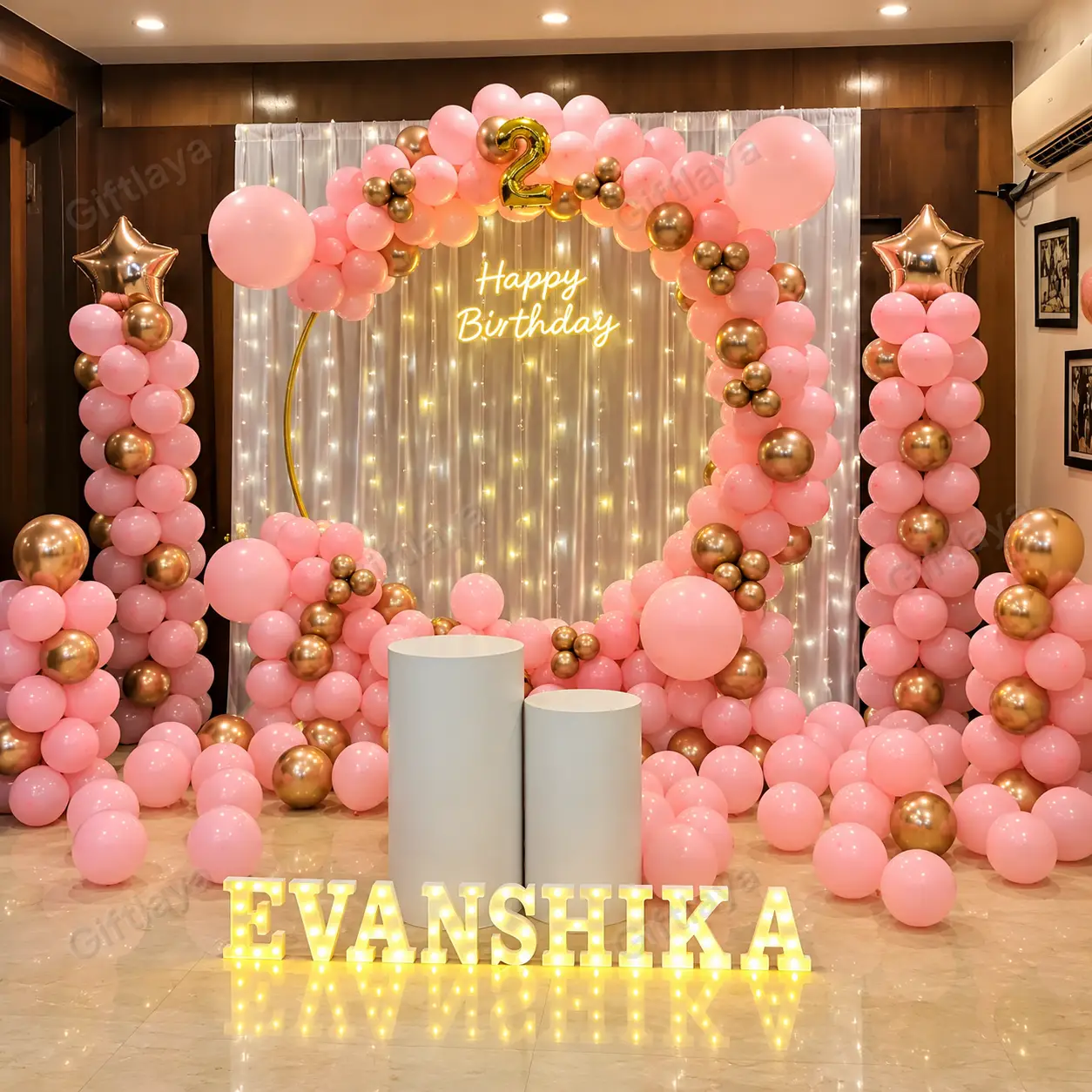 Pink Theme Birthday Decoration for Girl